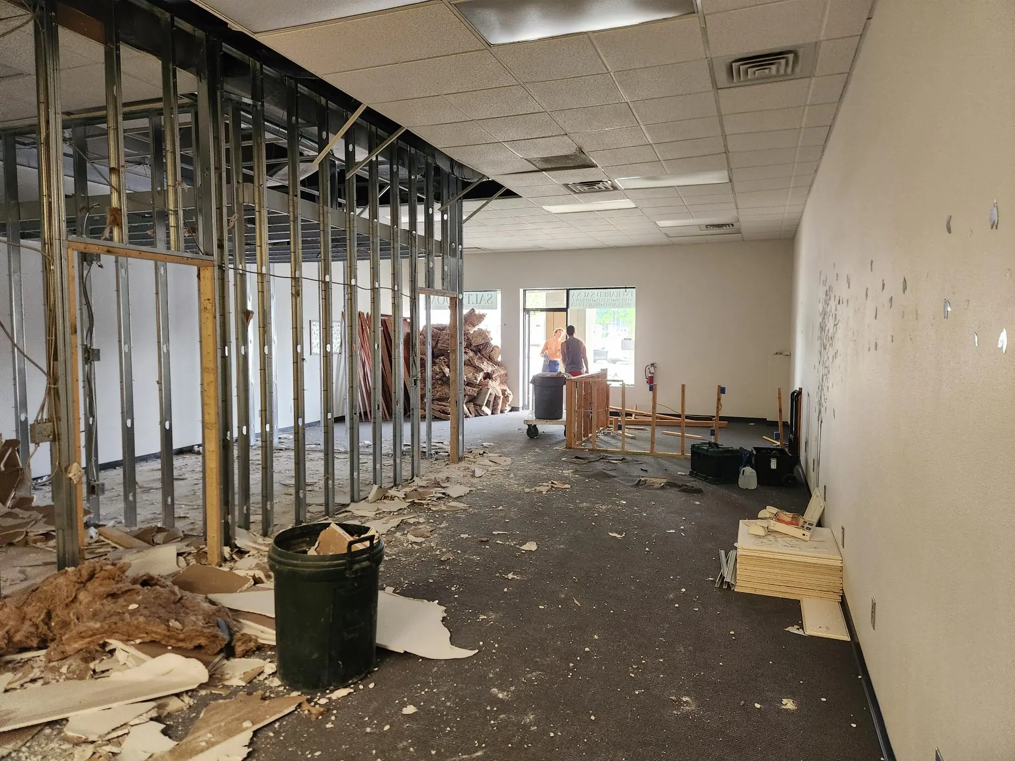 The Game Haven team working on renovations