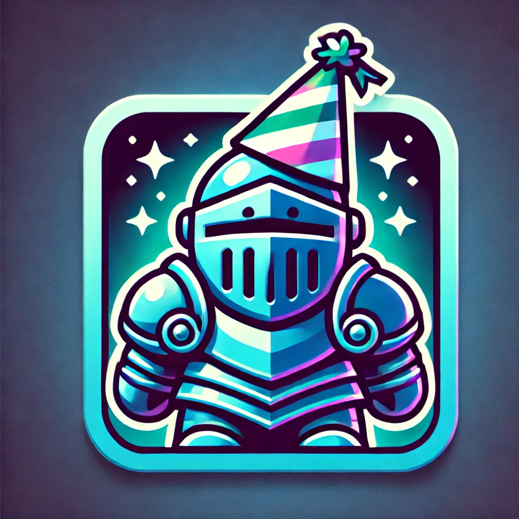Heroic Gamer Party knight mascot